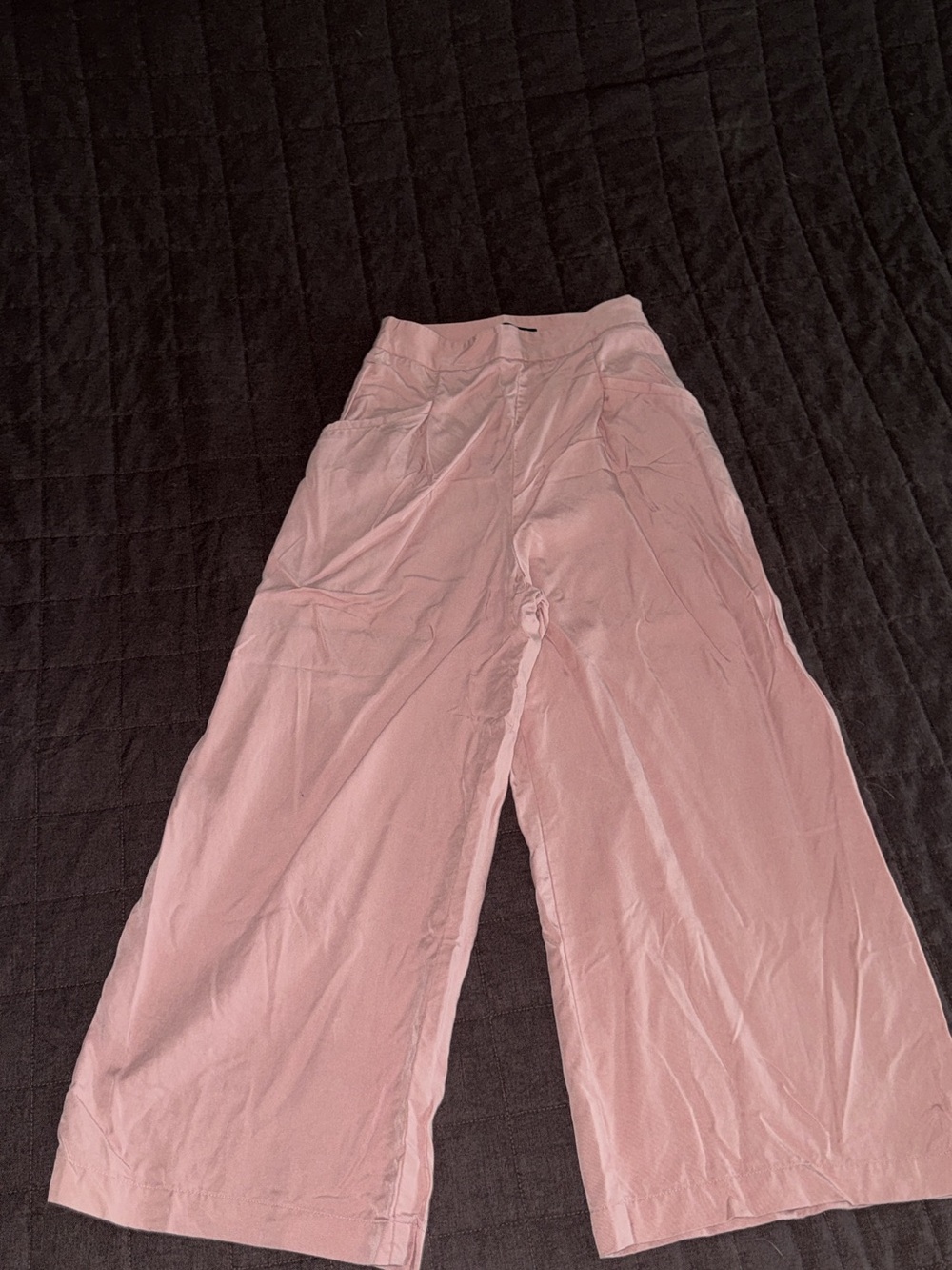 Zara - XS - 24/25 - Dusty Rose Wide-Leg Pants